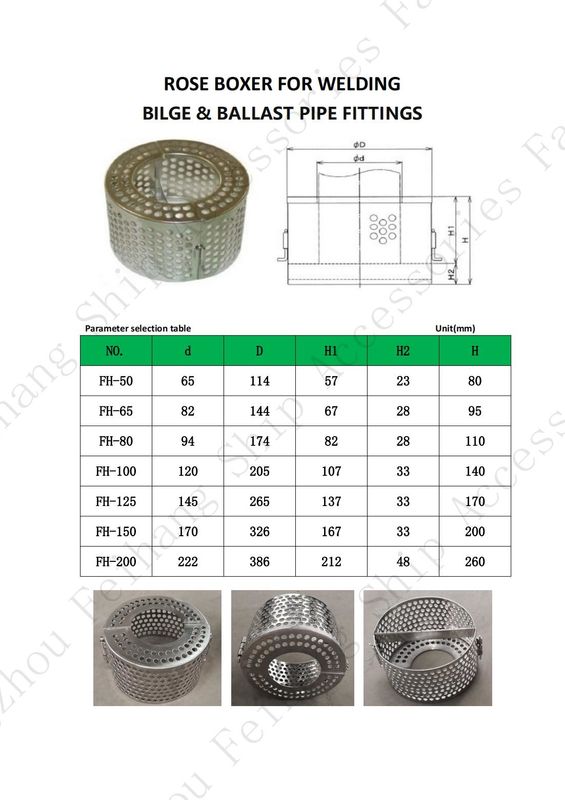 Filtros de sucção e caixa rosa - fábrica de acessórios para navios Yangzhou Feihang, Jiangsu, China