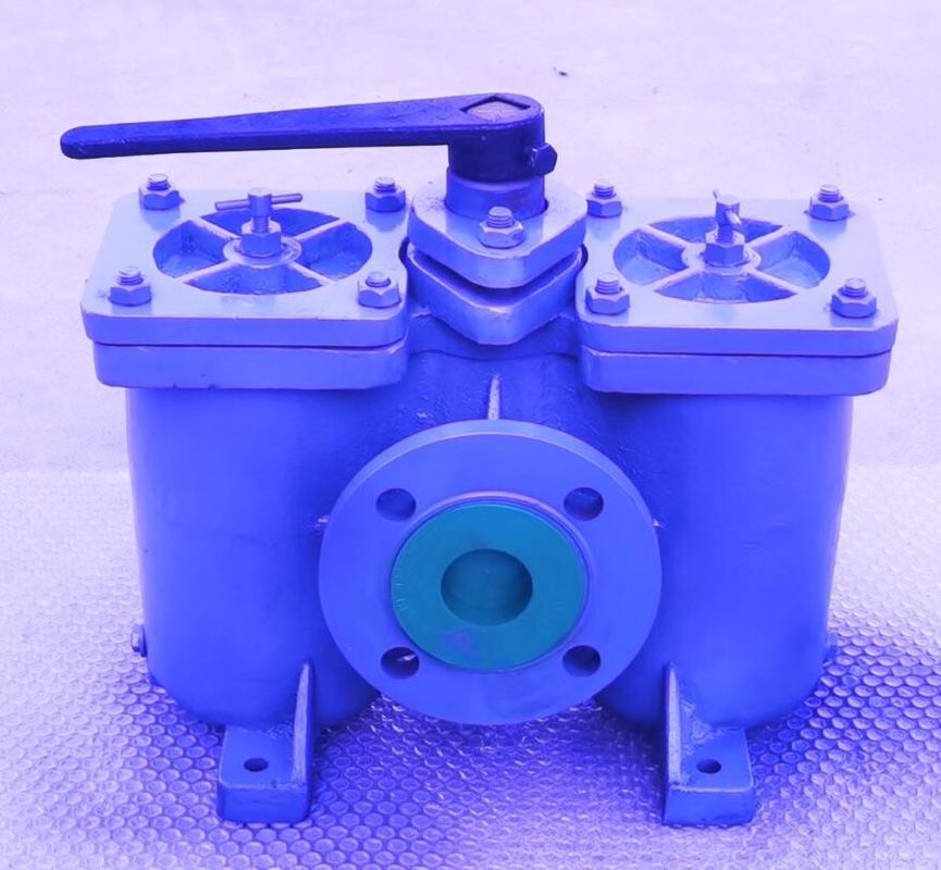 Filtro de óleo dobro para o modelo de D.O. Delivery Pump Suction: Filtro do ferro fundido do corpo de A50-0.75/0.26 Cb/T425 de aço inoxidável
