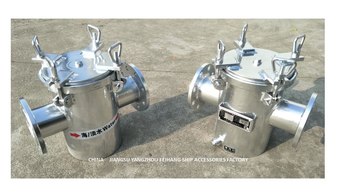 Filtros grosseiros galvanizados a quente da água do mar do filtro de água AS80 da sução do aço carbono CB/T497