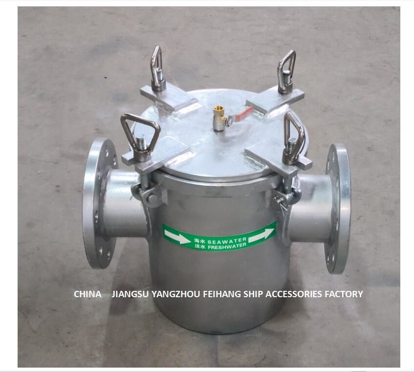 AS100 CB/T497-2012 Reto-através do filtro de água grosseiro, filtro do Seawater para a entrada de bomba maioria do Seawater
