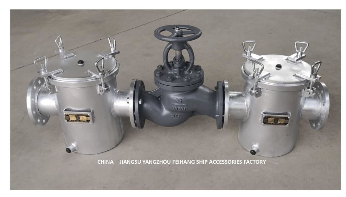AS100 CB/T497-2012 Reto-através do filtro de água grosseiro, filtro do Seawater para a entrada de bomba maioria do Seawater