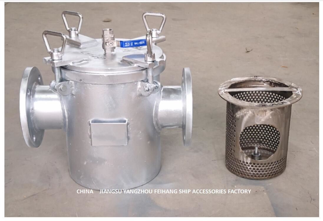 AS100 CB/T497-2012 Reto-através do filtro de água grosseiro, filtro do Seawater para a entrada de bomba maioria do Seawater