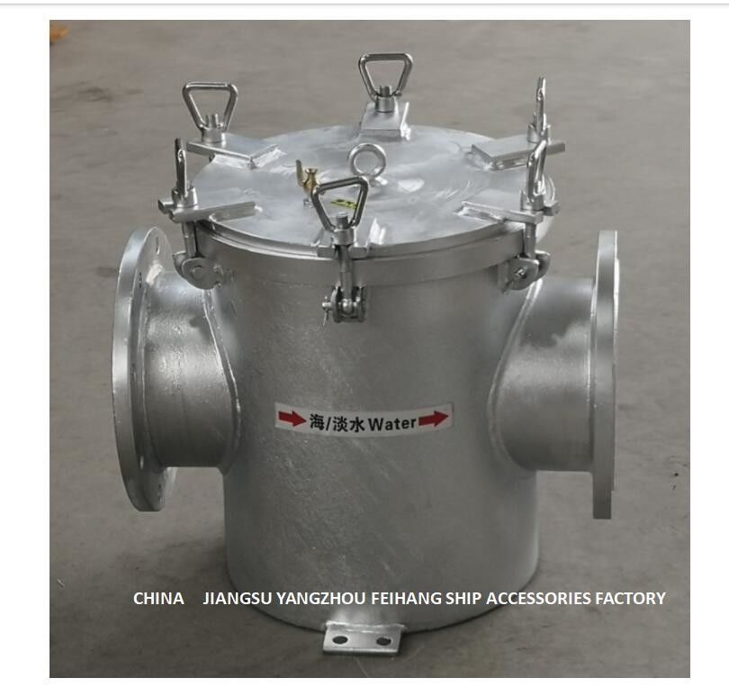 Em linha reta através do filtro galvanizado aço carbono do Seawater para o modelo auxiliar AS200 CB/T497 da entrada de bomba do Seawater