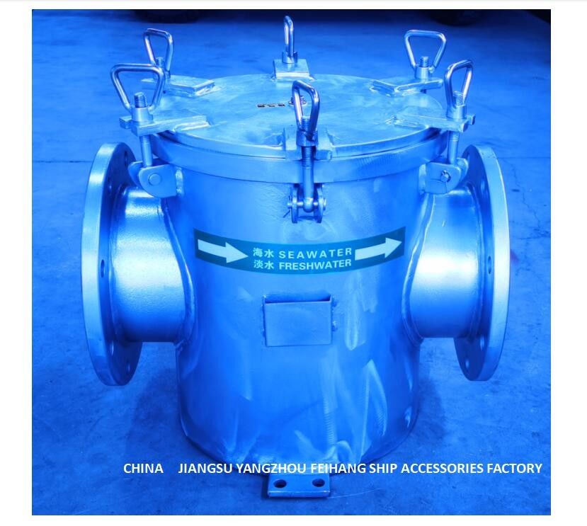 Em linha reta através do filtro galvanizado aço carbono do Seawater para o modelo auxiliar AS200 CB/T497 da entrada de bomba do Seawater