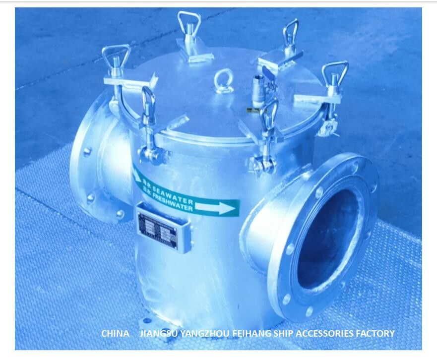 Em linha reta através do filtro galvanizado aço carbono do Seawater para o modelo auxiliar AS200 CB/T497 da entrada de bomba do Seawater
