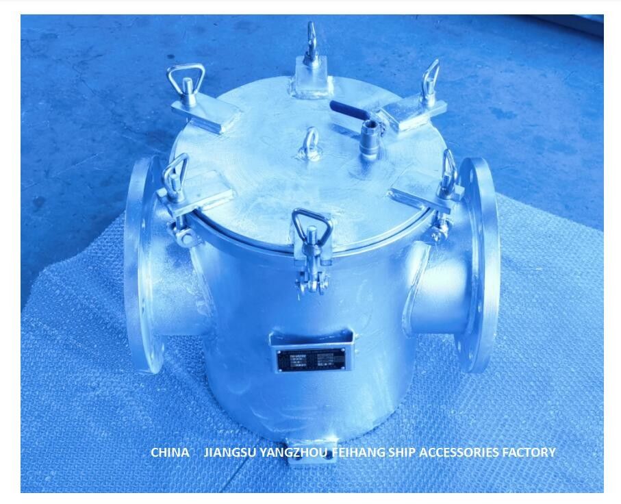 O filtro principal Cb/T497-2012 do Seawater de Dn250 consiste principalmente nas tubulações de conexão, tubulações principais, cestas do filtro, flanges,