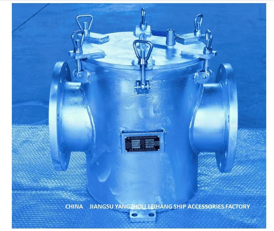 O filtro principal Cb/T497-2012 do Seawater de Dn250 consiste principalmente nas tubulações de conexão, tubulações principais, cestas do filtro, flanges,