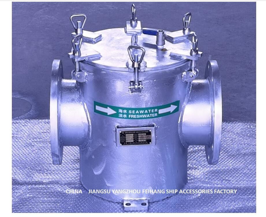 O filtro principal Cb/T497-2012 do Seawater de Dn250 consiste principalmente nas tubulações de conexão, tubulações principais, cestas do filtro, flanges,