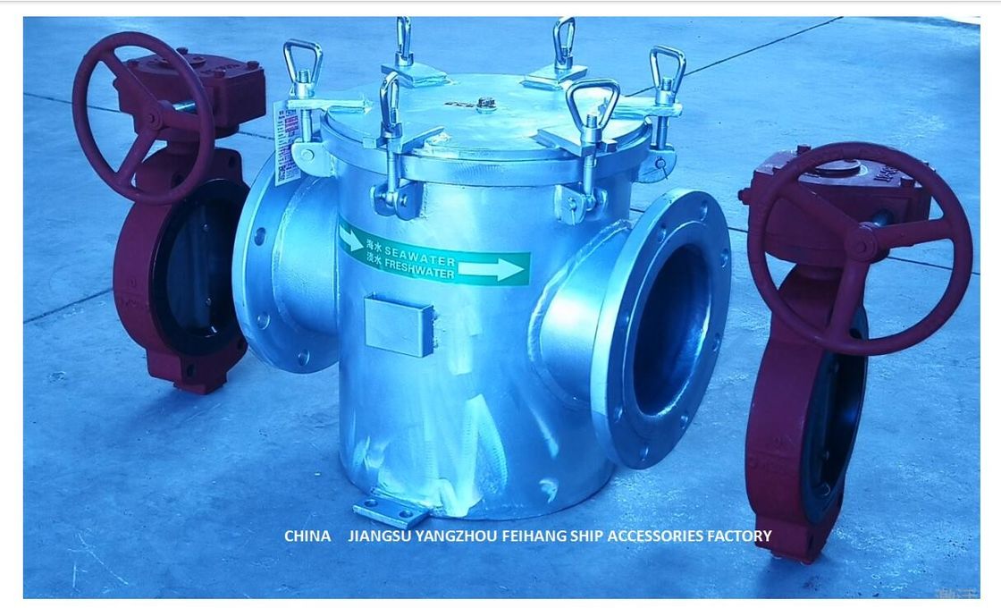 Filtro em caixa galvanizado a quente do aço carbono do corpo de Marine Main Sea Water Filter A250 CB/T497 de aço inoxidável