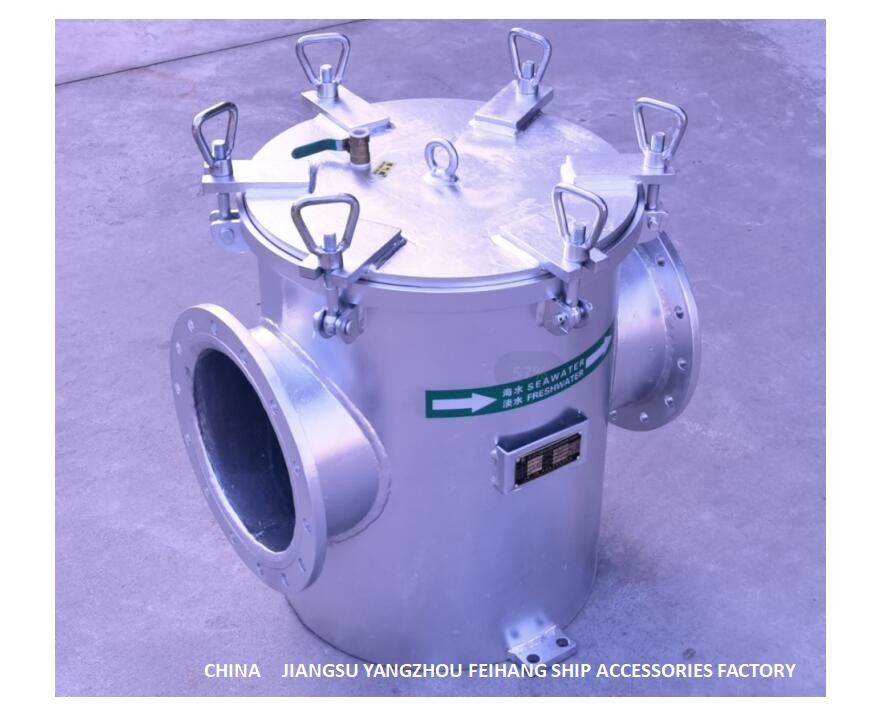 Filtro galvanizado aço carbono do Seawater de AS250 CBM1061-81 para a entrada de bomba principal do Seawater