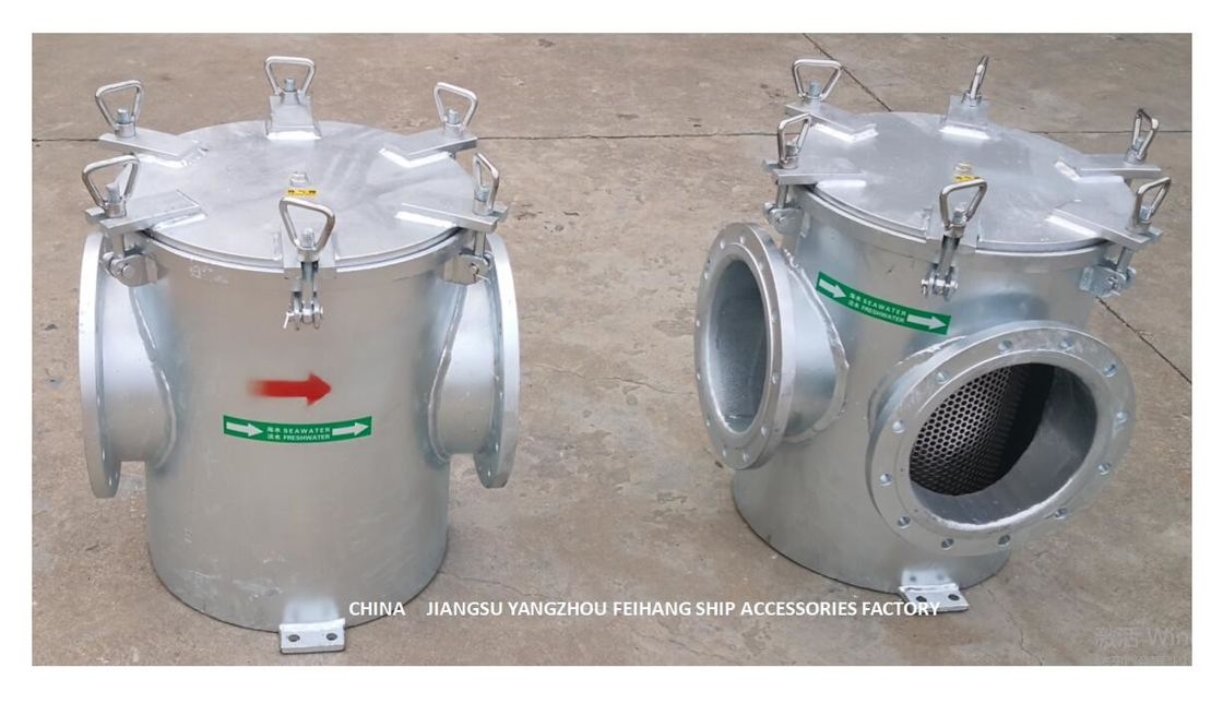 Corpo galvanizado principal do mergulho quente do aço carbono do filtro AS250 CB/T497-94 do Seawater do filtro principal do Seawater