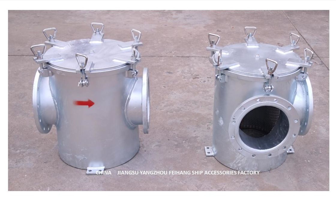 Corpo galvanizado principal do mergulho quente do aço carbono do filtro AS250 CB/T497-94 do Seawater do filtro principal do Seawater