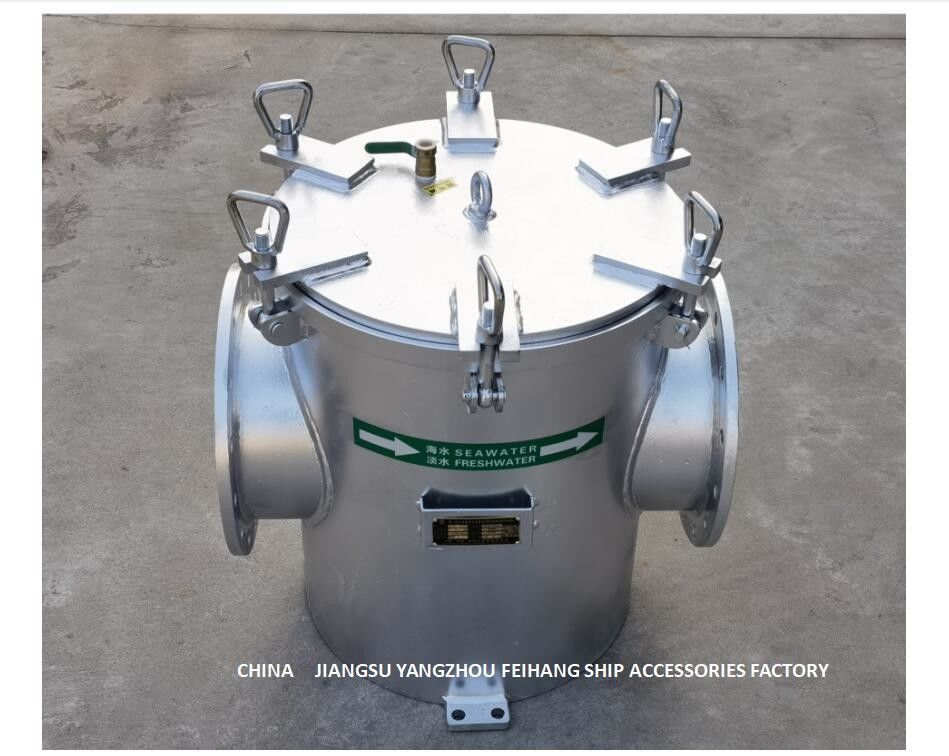 Modelo galvanizado aço carbono AS250 CB/T497-2012 do filtro de água do mar para os filtros Subsea de nível elevado da água do mar da porta