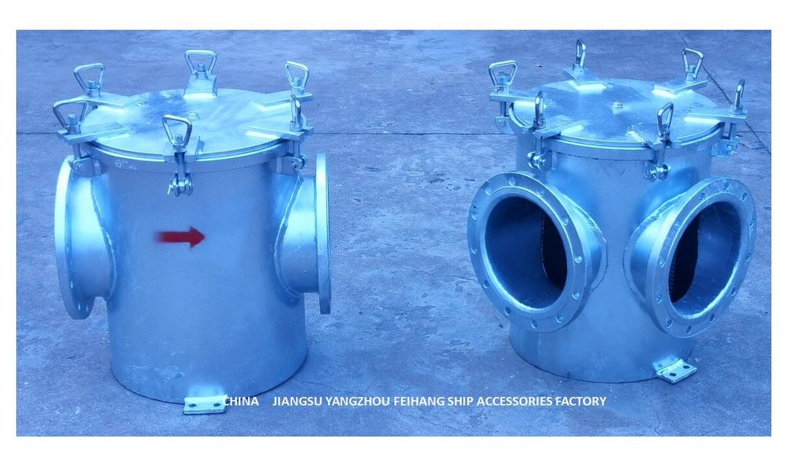 Filtros AS250 Cb/T497 da água do mar para o aço carbono de Bilge Fire Pump Inlet Material galvanizado