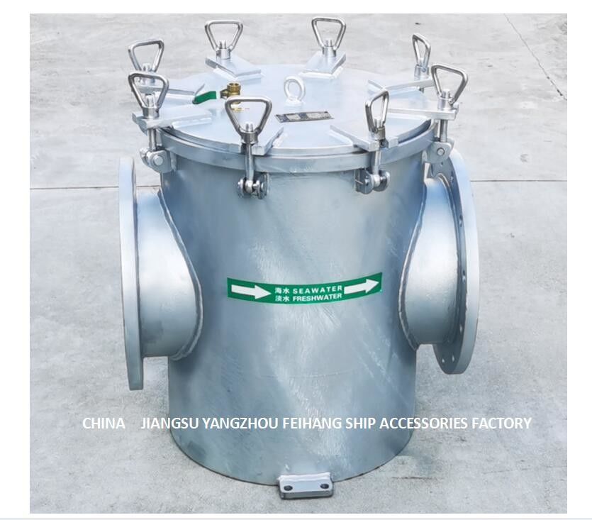 Reto-através do aço carbono filtro galvanizado do Seawater para a entrada de bomba auxiliar AS300 do Seawater da máquina CB/T497-2012