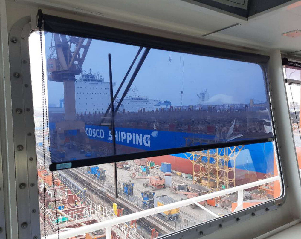 IMPA150721-Solar protege o tipo Marine Cockpit Sunshade Roller Blinds do rolo da mola - cortinas de rolo do para-sol da mola da cabina do piloto