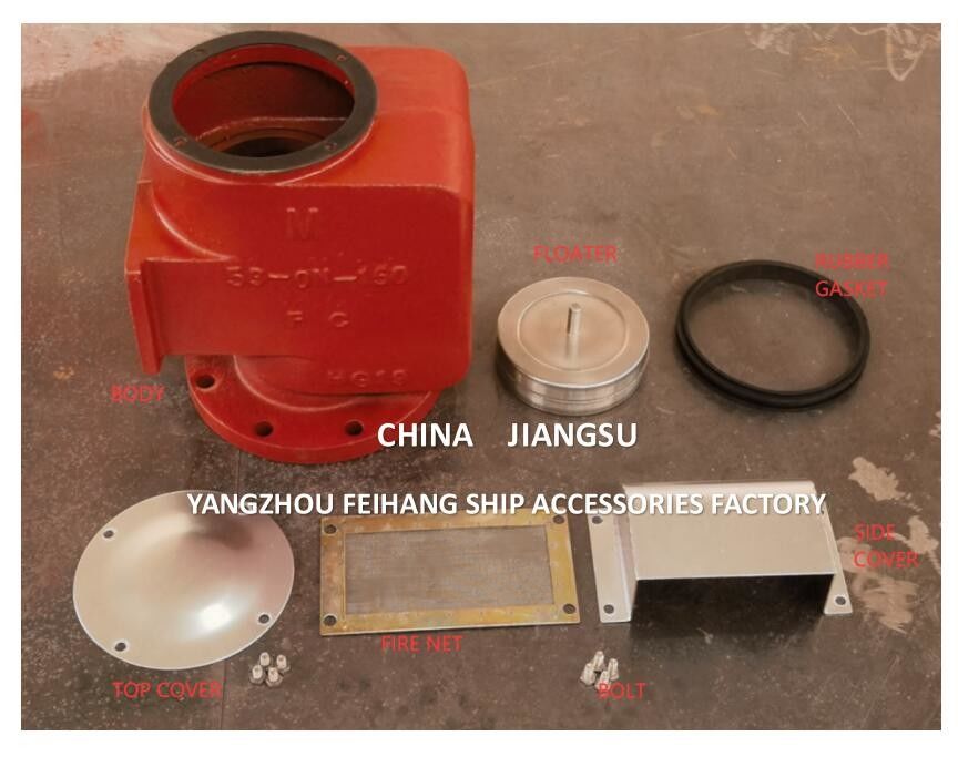 Cabeça de ventilação de disco flutuante de ferro fundido para marinha 53ON CB/T3594