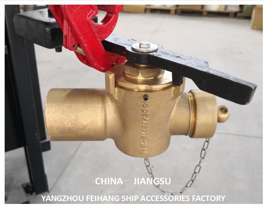 China Som de válvula de auto-fechamento fornecedor contrapeso • Cap & Chain Modelo DN40 Cb/T3778