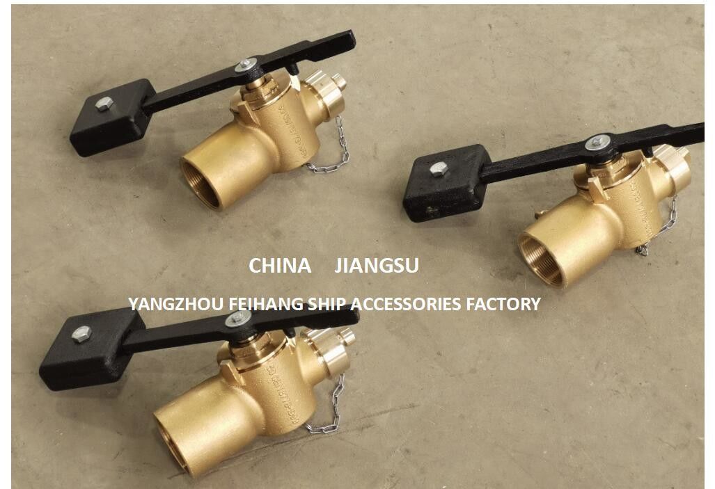 Válvula de auto-fechamento de sondagem de profundidade de bronze marinho para cabine afundada Dn50 Cb/T3778-99 com contrapeso