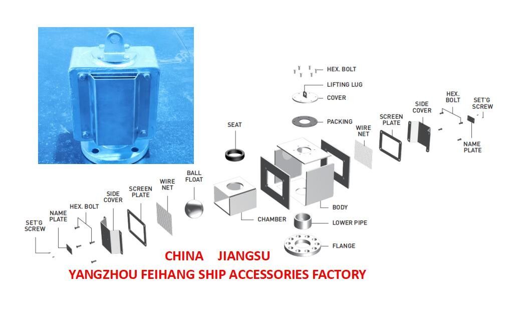 Fornecedor de cabeça de ventilação de ar da China - Feihang Marine Box Type Ball Float Air Vent Head