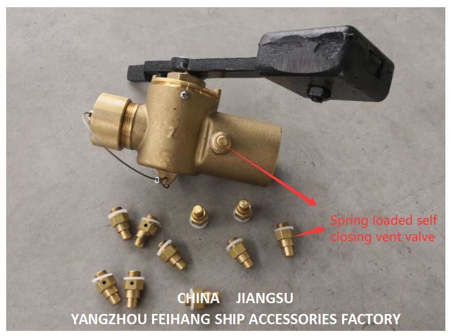 Dn6, válvula de ventilação de auto-fechamento carregada de molas para sonorização Válvulas de auto-fechamento Material Formulário de ligação de bronze/ latão