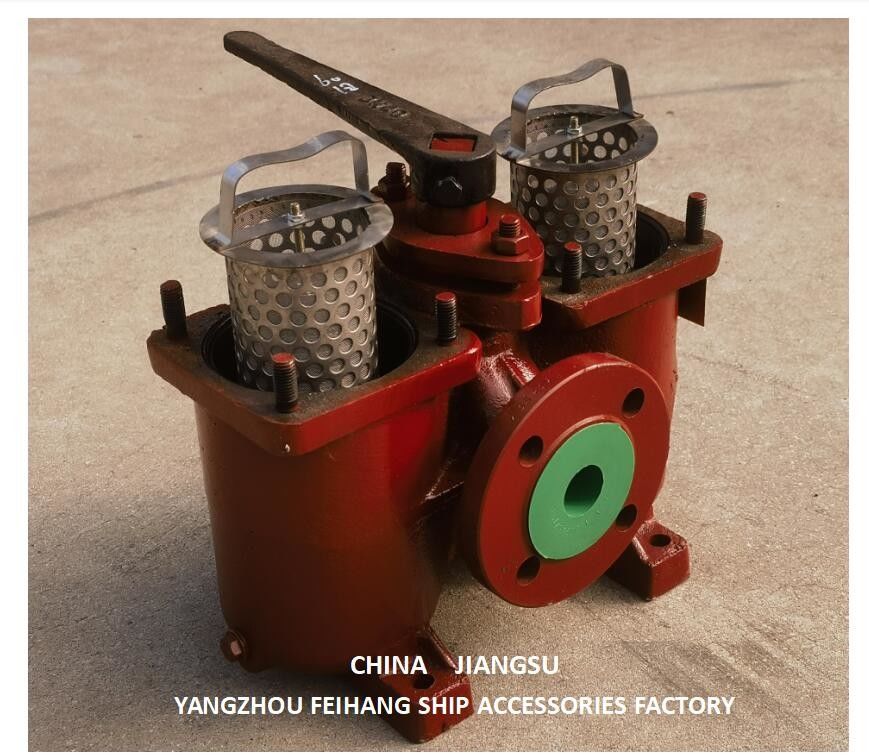 Filtro de flange de ferro fundido duplex de óleo durável adequado para 0,5mpa