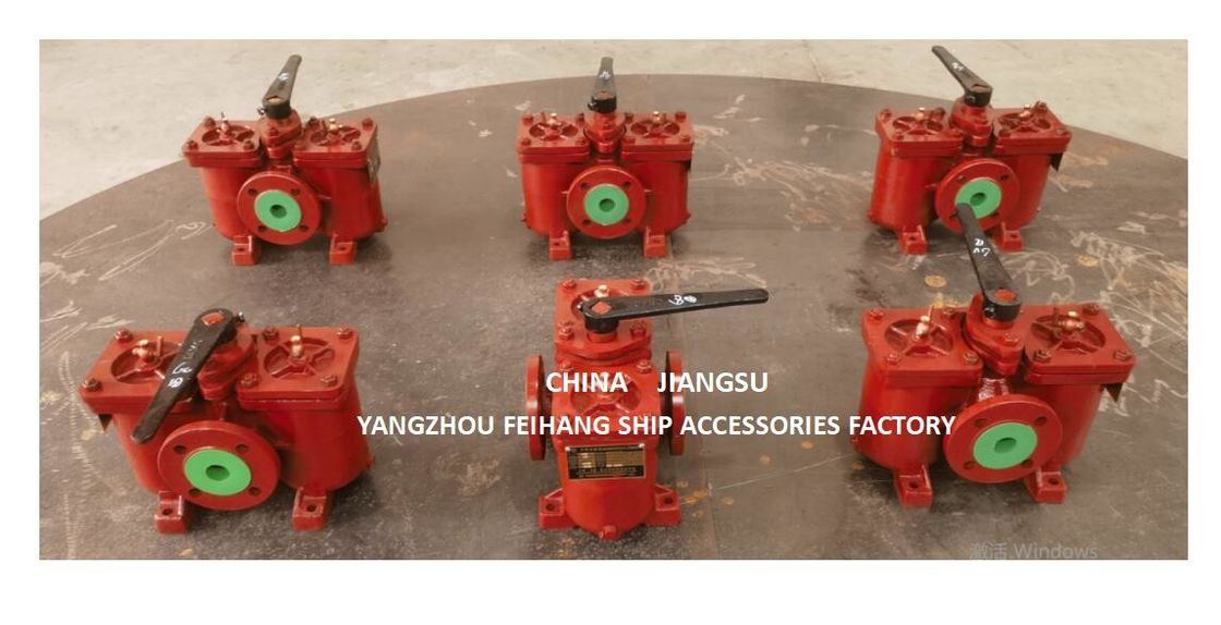 Filtro de flange de ferro fundido duplex de óleo durável adequado para 0,5mpa