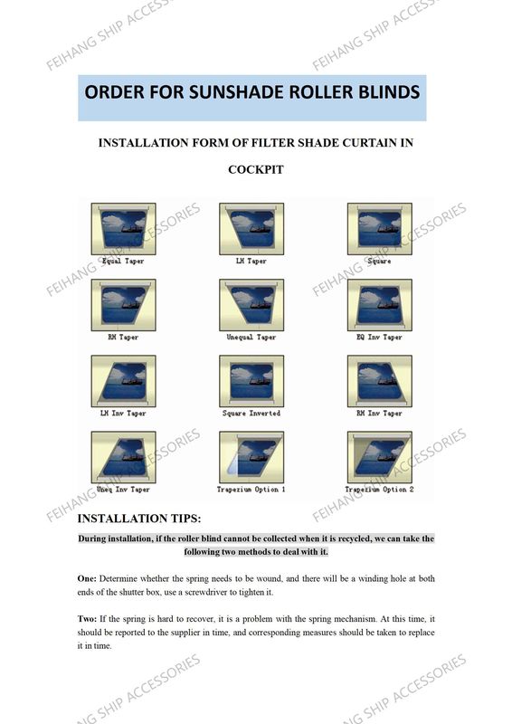 Como encomendar para Marine IMPA150721 sombras solares tipo rolos de mola