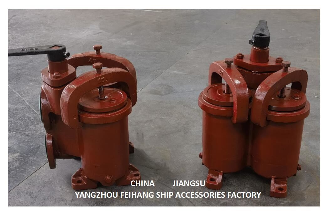 JIS 5K-25-100A DUPLEX OIL STRAINER ((U-TYPE) e PEQUENO DOUBLE OIL STRAINER ((U-TYPE)