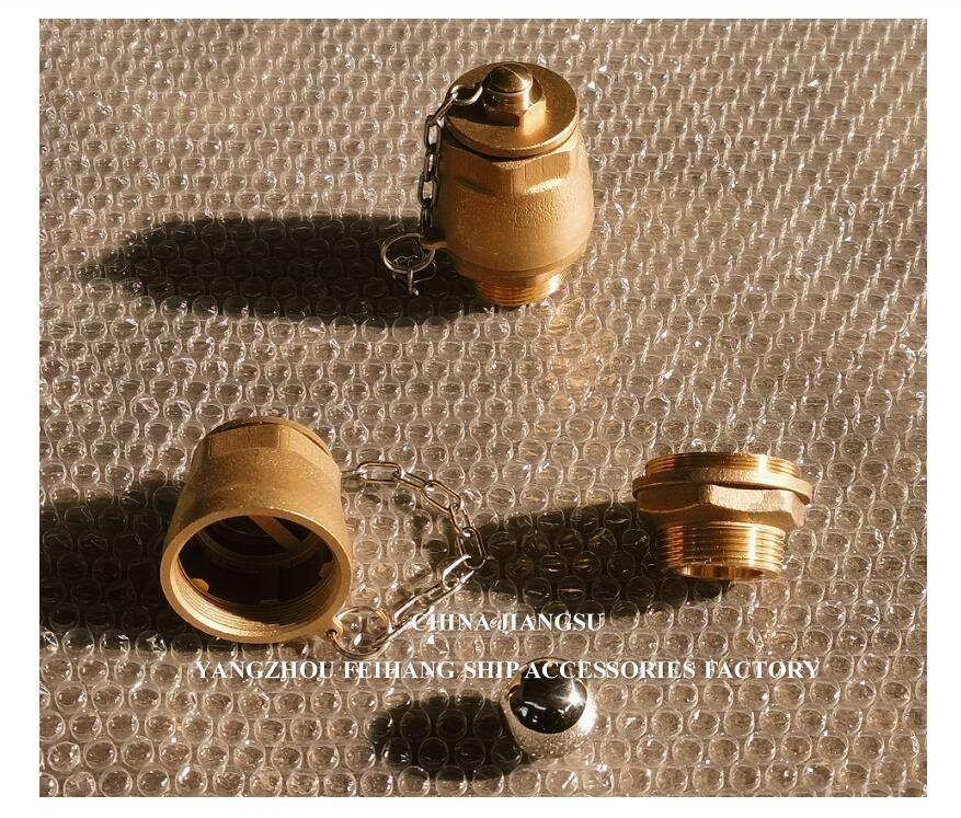 IMPA23339 FH-DN40 válvula de descarga de esferas corpo de latão tampa NPT de aço inoxidável esferas flutuantes