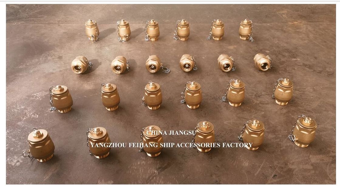 IMPA23339 FH-DN40 válvula de descarga de esferas corpo de latão tampa NPT de aço inoxidável esferas flutuantes