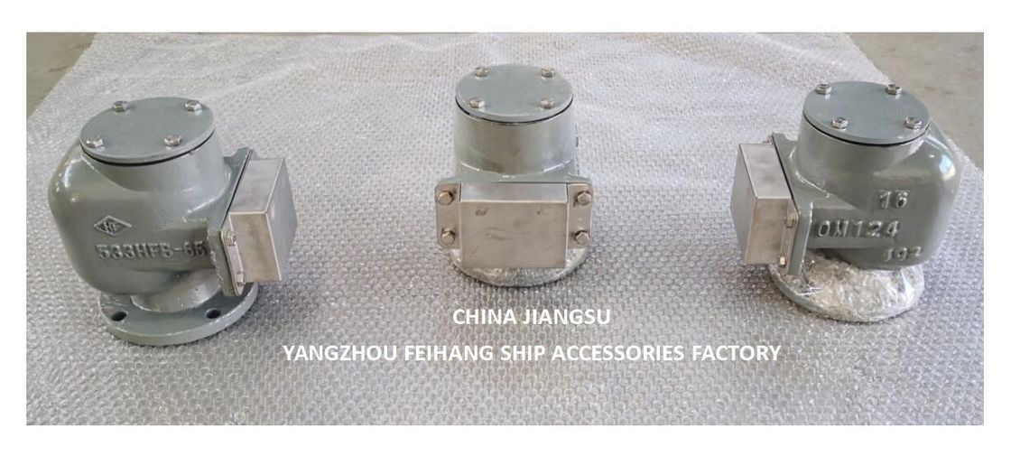 Cabeça de ventilação de flange de ferro fundido e cabeça de tubo de ar para tanque de lastro Modelo:533HFB-65A com disco flutuante SUS 316l
