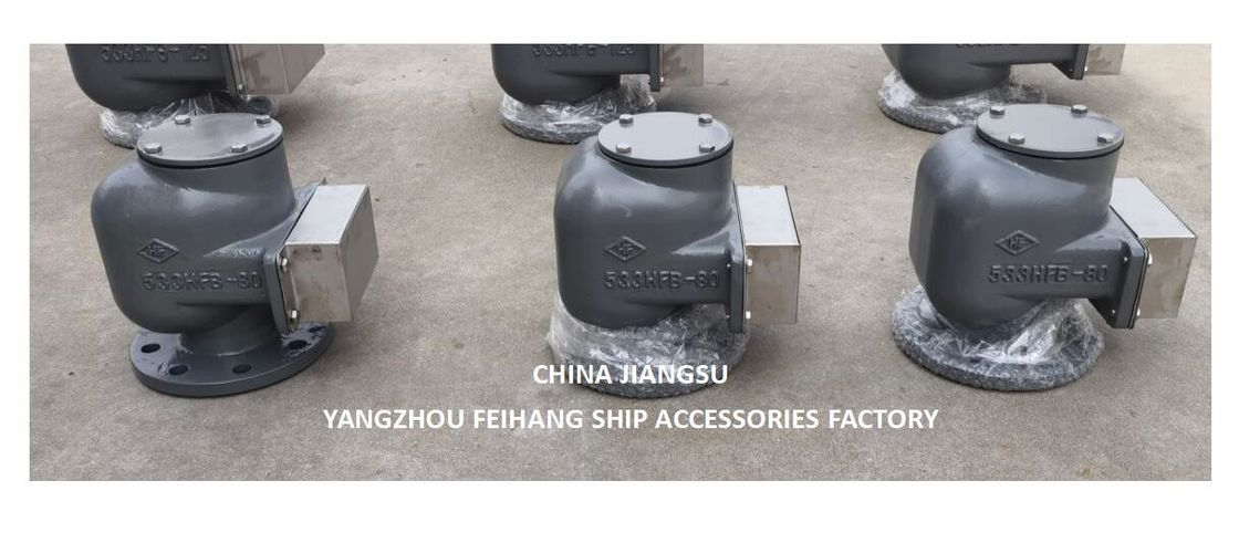 No 533hfb-80a Cabeça de ventilação para tanque de lastro No 533hfb-80a Cabeça de ventilação para tanque de pico da frente