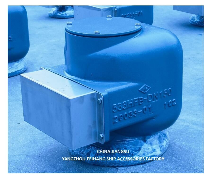 TANKES DE BALLAST DE ÁGUA CABEÇA DE VENTÃO DE AR MODELO-533HFB-150A CABEÇA DE TUBO DE AR MARINO COMPLETO DE FUSO DE FERRO COM AÇO INOXIDÁVEL