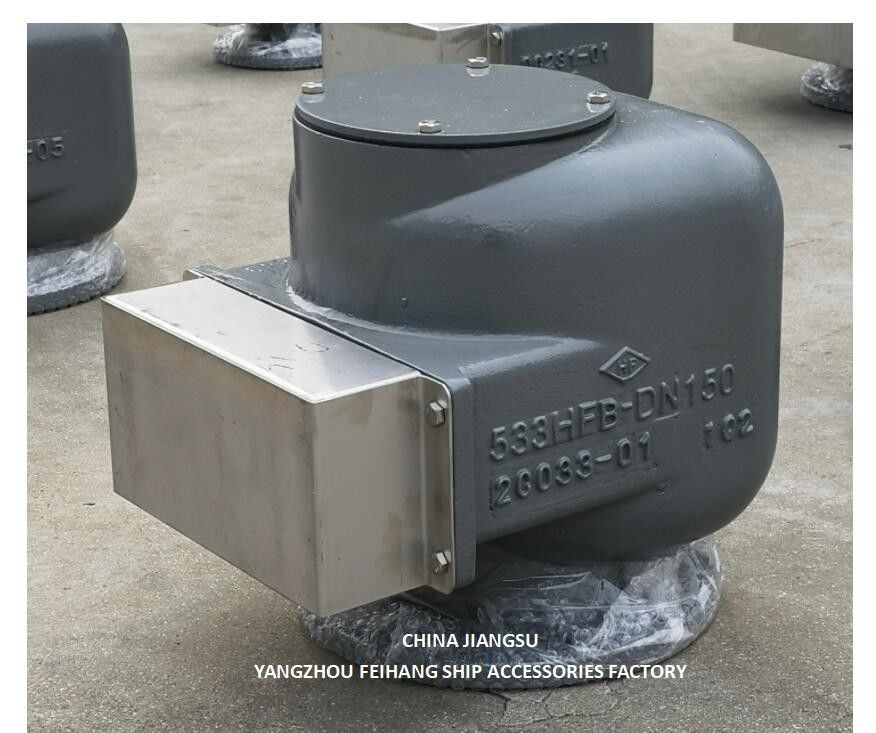 No. 533HFB-150A Cabeça de ventilação para tanque de pico dianteiro Modelo 533hfb-150a Cabeça de ventilação e cabeça de tubo de ar marinha