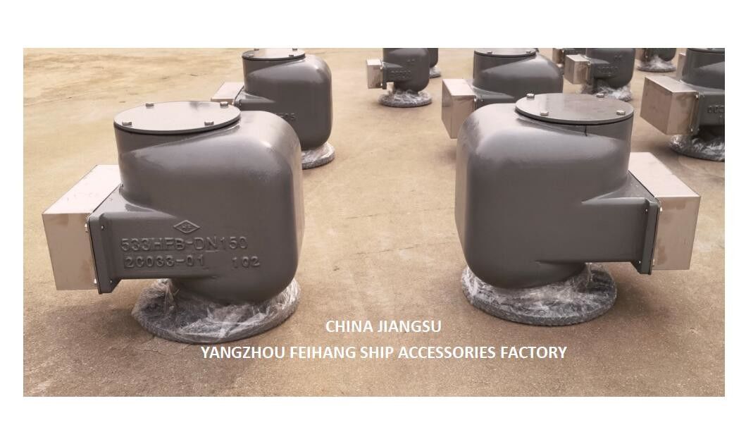 No. 533HFB-150A Cabeça de ventilação para tanque de pico dianteiro Modelo 533hfb-150a Cabeça de ventilação e cabeça de tubo de ar marinha