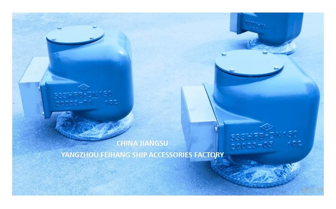 No. 533HFB-150A Cabeça de ventilação para tanque de pico dianteiro Modelo 533hfb-150a Cabeça de ventilação e cabeça de tubo de ar marinha