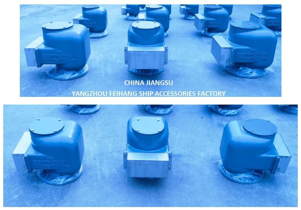 Capuz de ventilação marinha para tanques de lastro Modelo 533HFB-150A Cabeça de ventilação de ar marinho Corpo de ferro fundido com flutuador