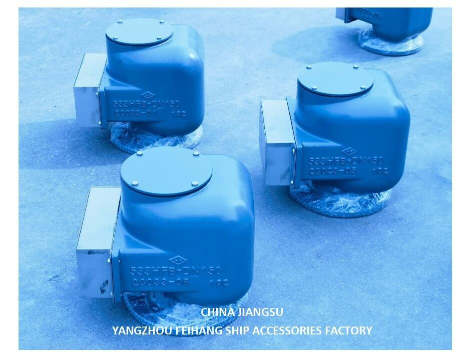 No. 533HFB-150A Cabeça de ventilação para tanque de pico dianteiro Modelo 533hfb-150a Cabeça de ventilação e cabeça de tubo de ar marinha