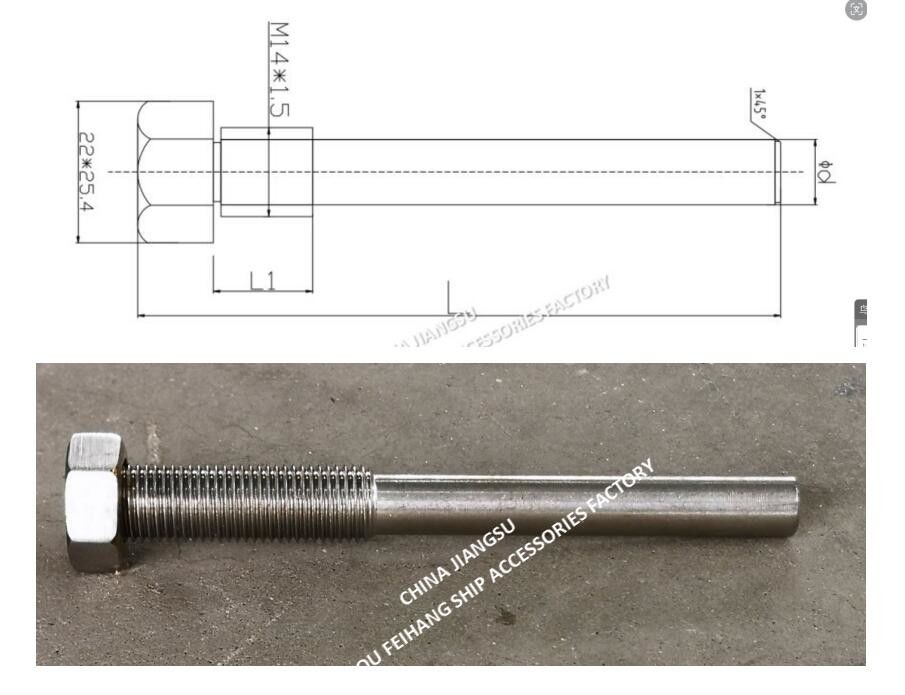 533HFB-06-Bolt de guia para cabeça de tubo de ar n.o 533HFB-200A & Guia para cabeça de ventilação de ar n.o 533HFB-350A Material: aço inoxidável