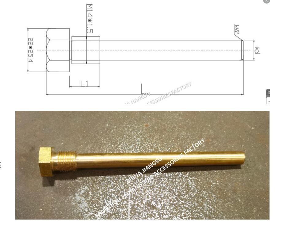533HFB-06-Bolt de guia para cabeça de tubo de ar n.o 533HFB-200A & Guia para cabeça de ventilação de ar n.o 533HFB-350A Material: aço inoxidável
