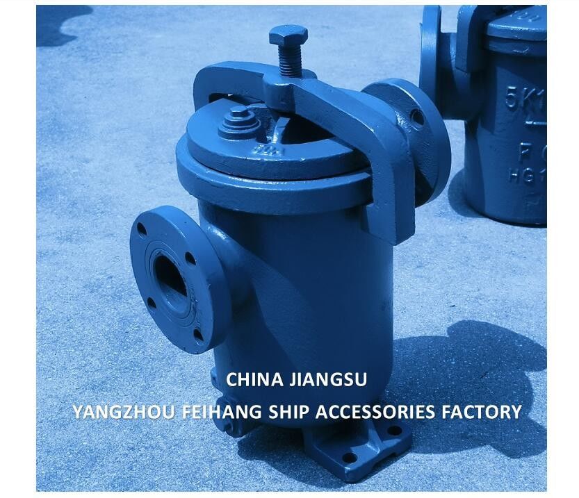 CHINA SUPPLY JIS F7209 MARINE SIMPLEX FUEL STRAINER & MARINE SINGLE FILTER corpo de ferro fundido elemento de filtro de aço inoxidável