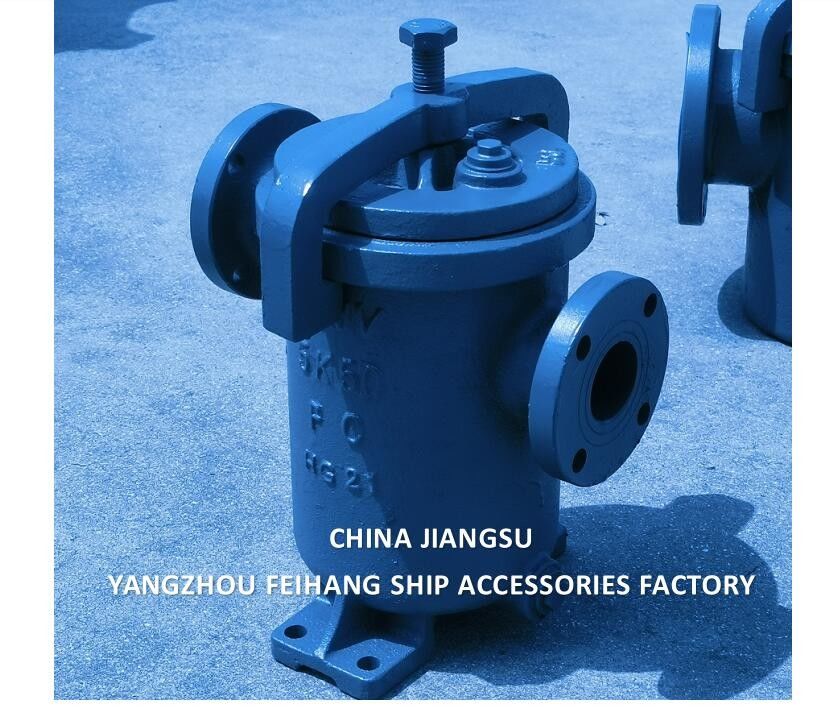CHINA SUPPLY JIS F7209 MARINE SIMPLEX FUEL STRAINER & MARINE SINGLE FILTER corpo de ferro fundido elemento de filtro de aço inoxidável