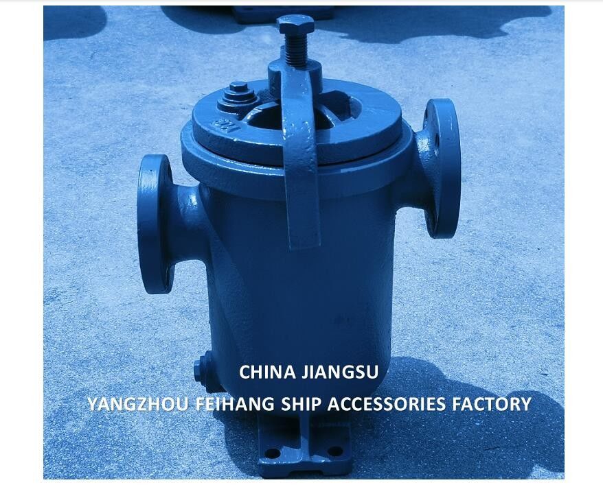 CHINA SUPPLY JIS F7209 MARINE SIMPLEX FUEL STRAINER & MARINE SINGLE FILTER corpo de ferro fundido elemento de filtro de aço inoxidável