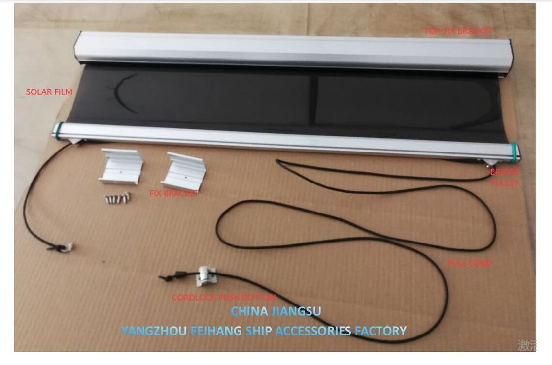 Sombra Solar Marinha Anti-Relâmpago Ecrã Solar Roller Blind Filme de Sombra de Poliéster em Cor Bronze