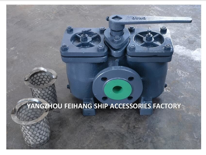 Filtros duplos de óleo duplo de ferro fundido Filtros duplos de óleo duplos fabricados na China AS40 CB/T425