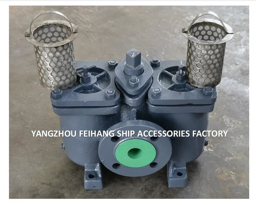 Filtros duplos de óleo duplo de ferro fundido Filtros duplos de óleo duplos fabricados na China AS40 CB/T425