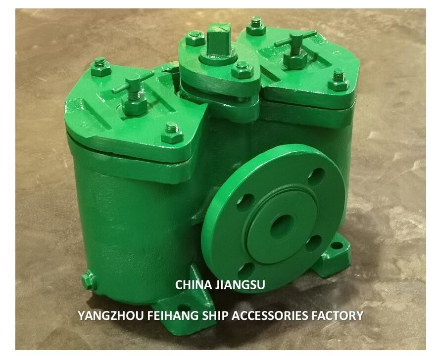 Filtros de óleo duplex de ferro fundido AS16032 CB/T425-Filtro de óleo duplex duplex fabricado na China