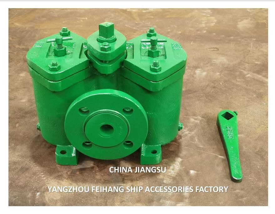 Filtros de óleo duplex de ferro fundido AS16032 CB/T425-Filtro de óleo duplex duplex fabricado na China