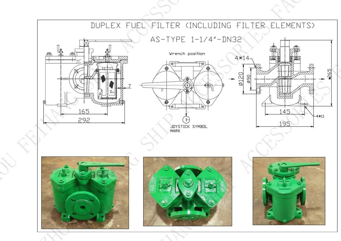 AS32 CB/T425 Estiradores de óleo duplex com gama de pressão de 0,5 MPa e desempenho superior